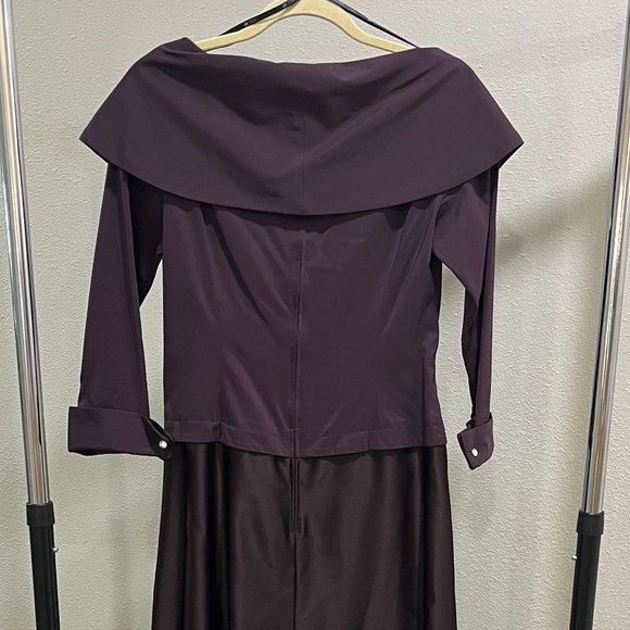 Tadashi Shoji eggplant Long Dress - Picture 11 of 16